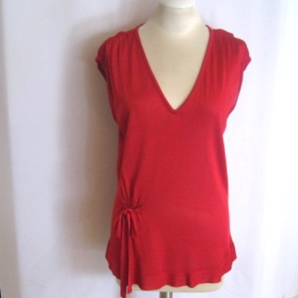 Escada Red Knit Top - Picture 1 of 7